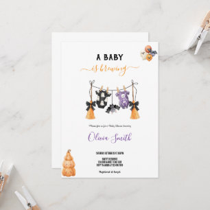 INVITACIÓN BABYSHOWER HALLOWEEN VIBE PARTY INVITATION