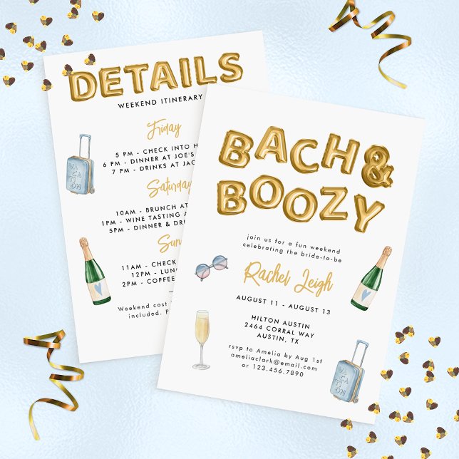 Invitación Bach & Boozy Bachelorette Weekend (Subido por el creador)