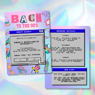 Invitación Bach para el fin de semana retro de la soltera de 
