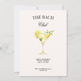 Invitación Bach Social Club Lemon Cocktail con código QR