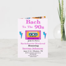 Bach to the 90s Cassette Tape Bachelorette Weekend