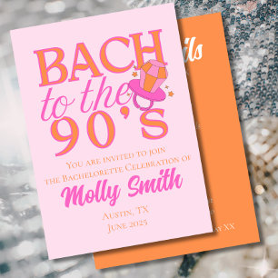 Invitación Bach to the 90s - Fiesta de la Bachelorette Retro