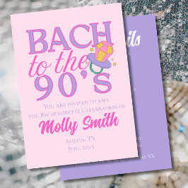 Invitación Bach to the 90s - Fiesta de la Bachelorette Retro