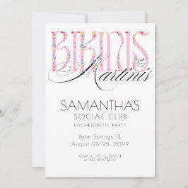Invitación Bach Tropical Bikinis Beach Bach Martini