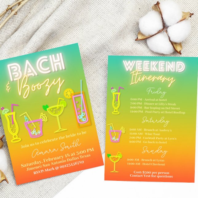Invitación Bach y bachillerato con tenerario (Subido por el creador)