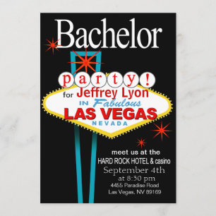 Invitación Bacheler Party en Las Vegas
