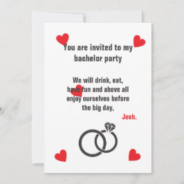 Invitación bachelor party invitation