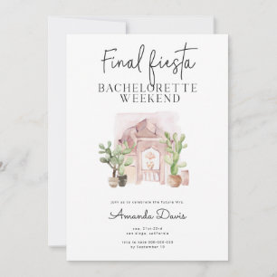 Invitación Bacheloret Fin de Semana Desierto Final Fiesta Oes