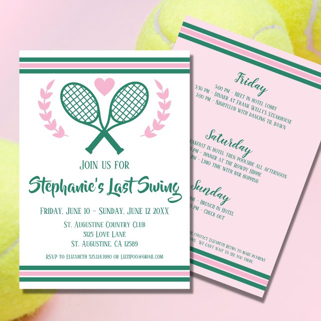 Invitación Bachelorette (Get Country Club vibes with the perfect invitation for your bach weekend. )