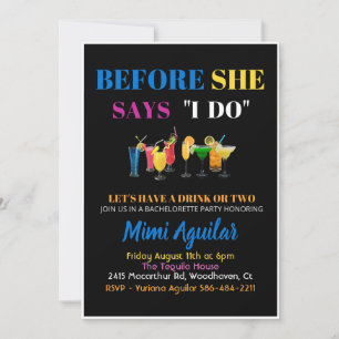 Invitación Bachelorette Antes De Que Ella Dice Que Invito
