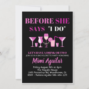 Invitación Bachelorette Antes De Que Ella Dice Que Invito