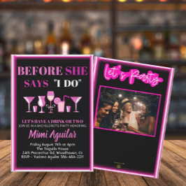 Invitación Bachelorette Antes De Que Ella Dice Que Invito