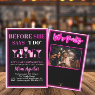 Invitación Bachelorette Antes De Que Ella Dice Que Invito