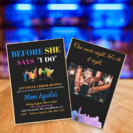 Invitación Bachelorette Antes De Que Ella Dice Que Invito