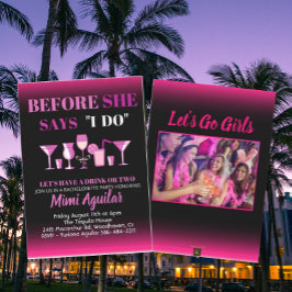 Invitación Bachelorette Antes De Que Ella Dice Que Invito