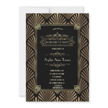 Bachelorette Art Deco Black Gatsby 1920