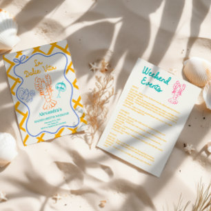 Invitación Bachelorette Bash de mariscos costeros