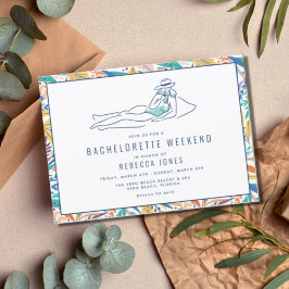 Invitación Bachelorette Beach Weekend Getaway