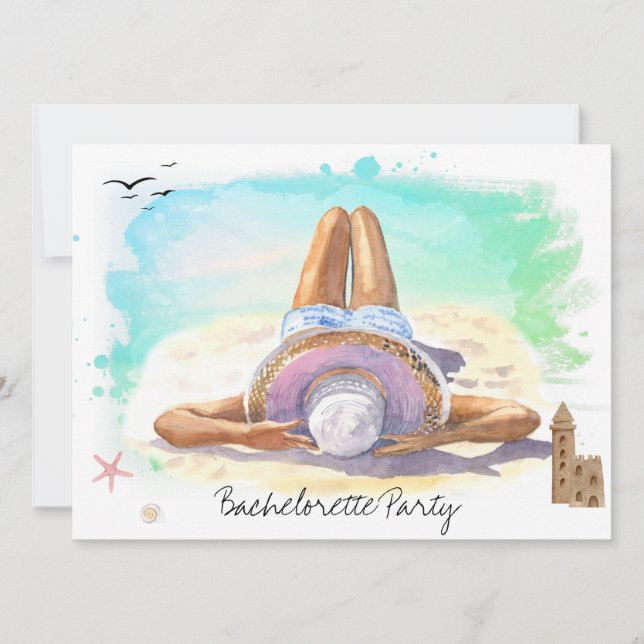 Invitación *~* Bachelorette Beach Weekend QR Fiesta (Anverso)