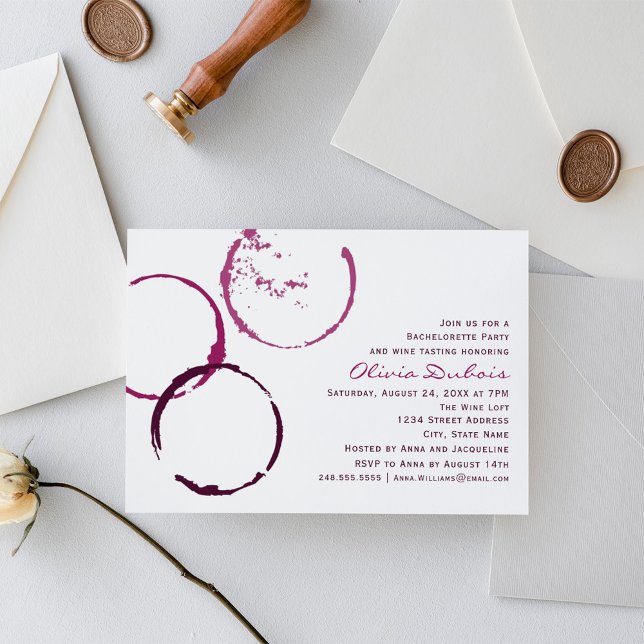 Invitación Bachelorette, Boda de la cadena de vinos de Borgoñ (Subido por el creador)