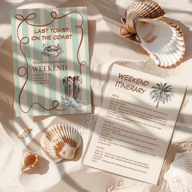 Invitación Bachelorette Costera Occidental (Subido por el creador)