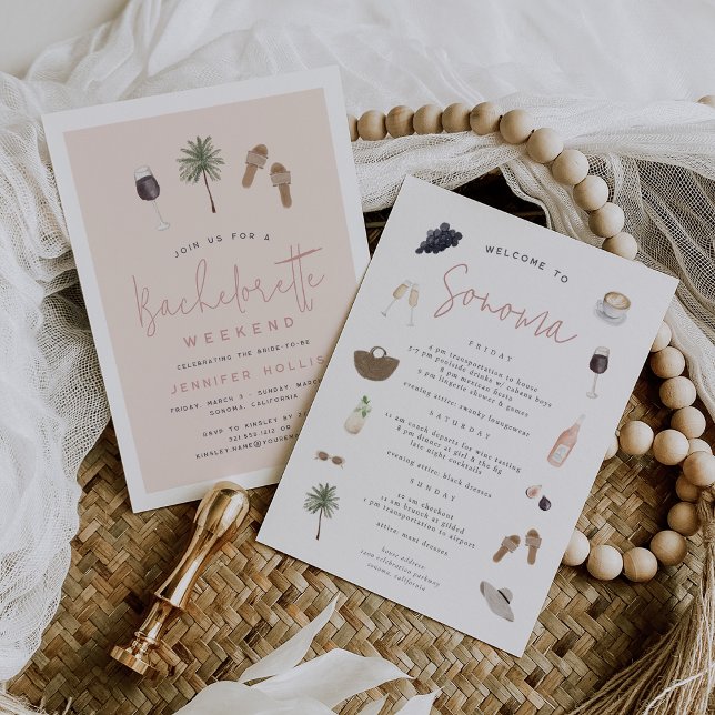 Invitación Bachelorette Country Wine Weekend (Subido por el creador)