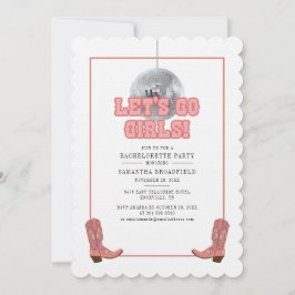 Invitación Bachelorette Cowgirl Bachelorette Lets Go Chicas