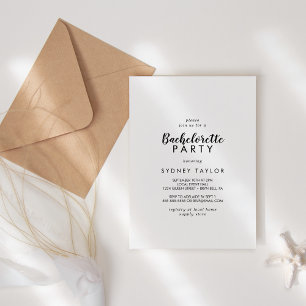 Invitación Bachelorette de Calligrafía Simple