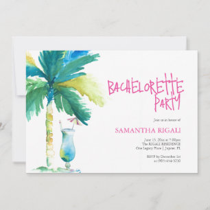 Invitación Bachelorette de palma y cóctel
