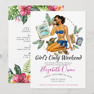 Invitación Bachelorette Destino Bikini Beach Bridal Bash