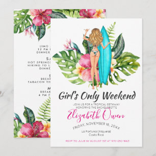 Invitación Bachelorette Destino Bikini Beach Bridal Bash
