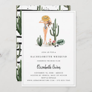 Invitación Bachelorette Destino Bikini Bridal Bash