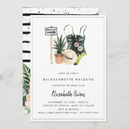 Invitación Bachelorette Destino Bikini Bridal Bash
