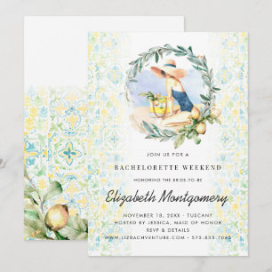 Invitación Bachelorette Destino Citrus Mediterráneo