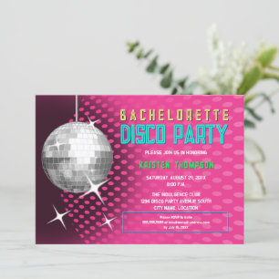 Invitación Bachelorette Disco Fiesta