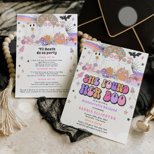 Invitación Bachelorette Fantasma Halloween Encontró Su Bote