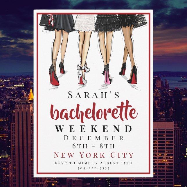 Invitación Bachelorette Fiesta de Moda de fin de semana de Nu (Subido por el creador)