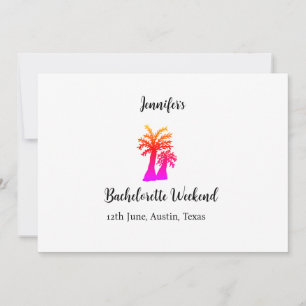 Invitación Bachelorette fin de semana club de cocoteros agreg