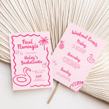 Bachelorette Flamingle final de mano dibujada