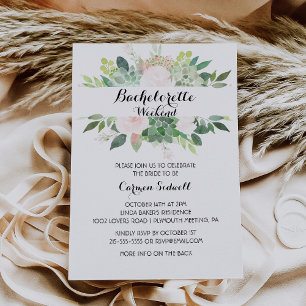 Invitación Bachelorette Floral Tropical Moderna