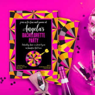 Invitación Bachelorette Game Room Chica Temática