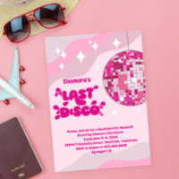 Bachelorette Groovy Last Disco Invite, Disco Ball