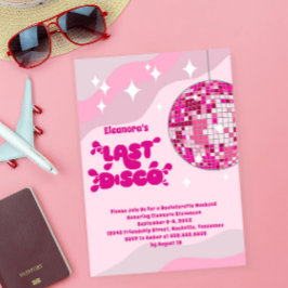 Invitación Bachelorette Groovy Last Disco Invite, Disco Ball