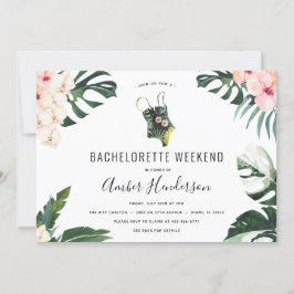 Invitación Bachelorette Itinerario de Playa Tropical
