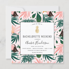 Invitación Bachelorette Itinerario de Playa Tropical