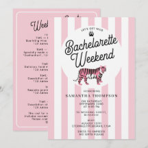 Bachelorette Itinerary Bach Weekend Retro Leopard 