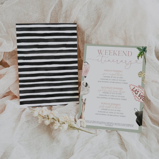 Invitación Bachelorette Itinerary de Las Vegas (Subido por el creador)