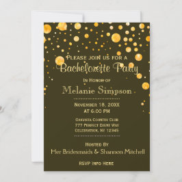 Invitación Bachelorette Party | Círculos de oro