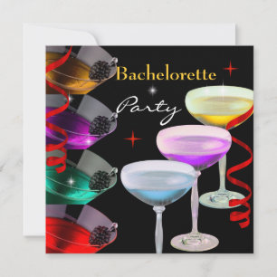 Invitación Bachelorette Party Cocktails Champagne