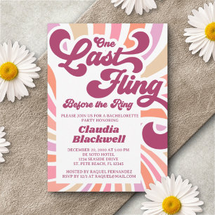Invitación Bachelorette Party de los años 70